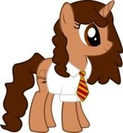 cartoon pony with brown mane