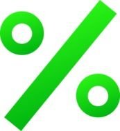 Green Percentage Sign Free