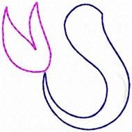 Mermaid Tail Mini Felt Applique