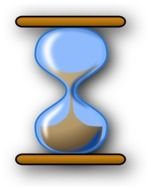 hourglass on a white background