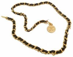 necklace with a gold pendant as a colorful picture