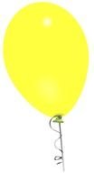 Clipart of Yellow Balloon