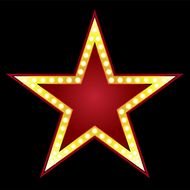 clipart of the lighting red star