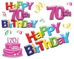 clip art for 70th birthday