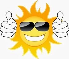 Summer sun in sunglasses