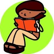 girl and book drawing