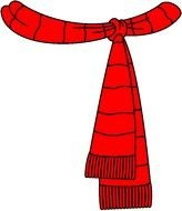 Red Scarf drawing