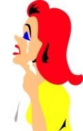 Clip Art of the crying woman