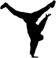 Hip Hop Dancer Silhouette N10