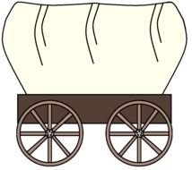 vintage Horse Pulling Wagon, drawing