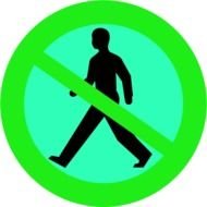 No Entry Sign With A Man Vector