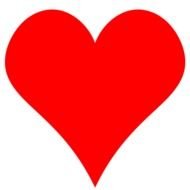 figure as a red heart as a picture for clipart