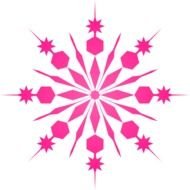 Pink Snowflake At Clkercom Vector Online Royalty clipart