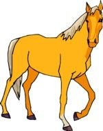 brown horse as a graphic illustration