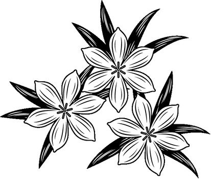 Clip Arts Of Autumn Flower1monochrome