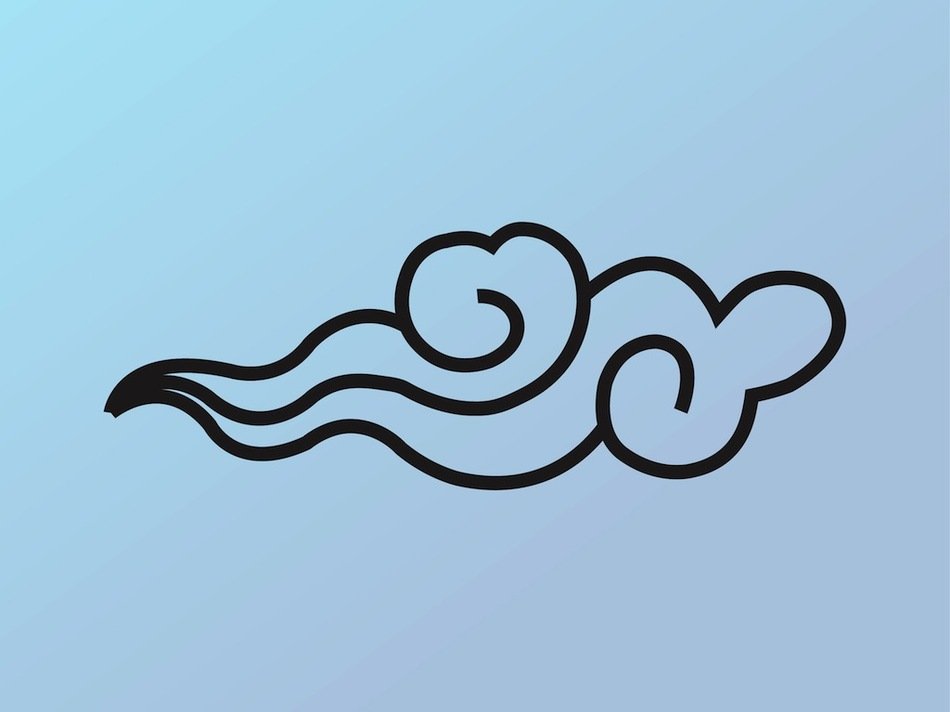 Wind Icon drawing