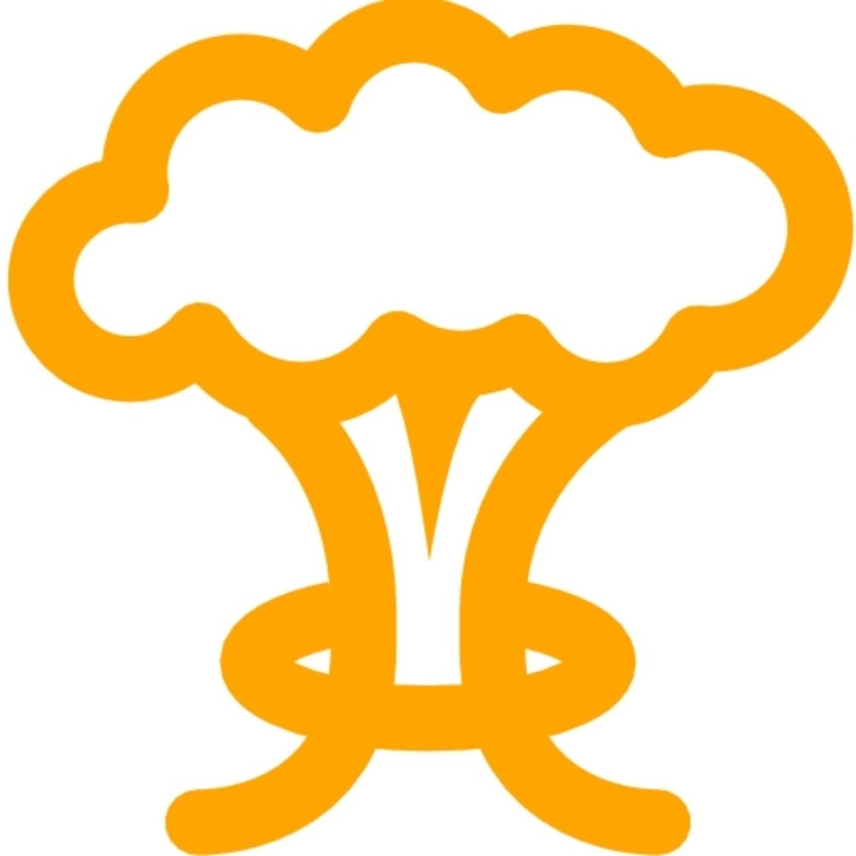 Free Orange Mushroom Cloud Icon Download clipart