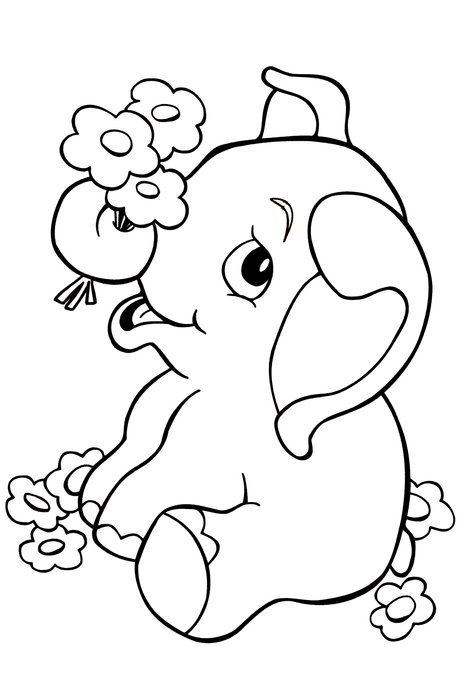 Elephant Line drawing