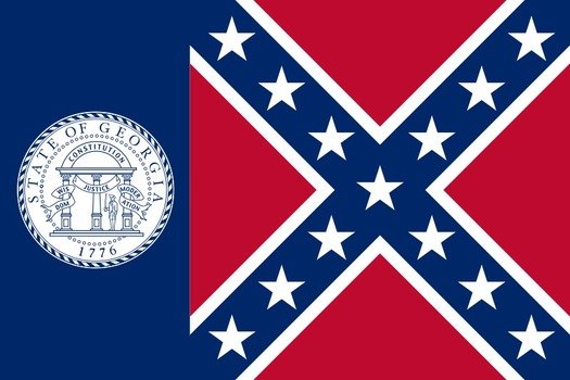 flag of state of georgia as picture for clipart