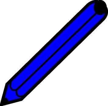 Blue Pencil At Clkercom Vector Online Royalty