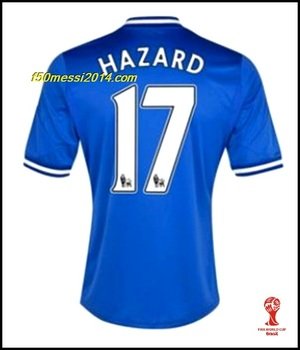 Football Jersey Free Chelsea Hazard Home Blue 2013 2014