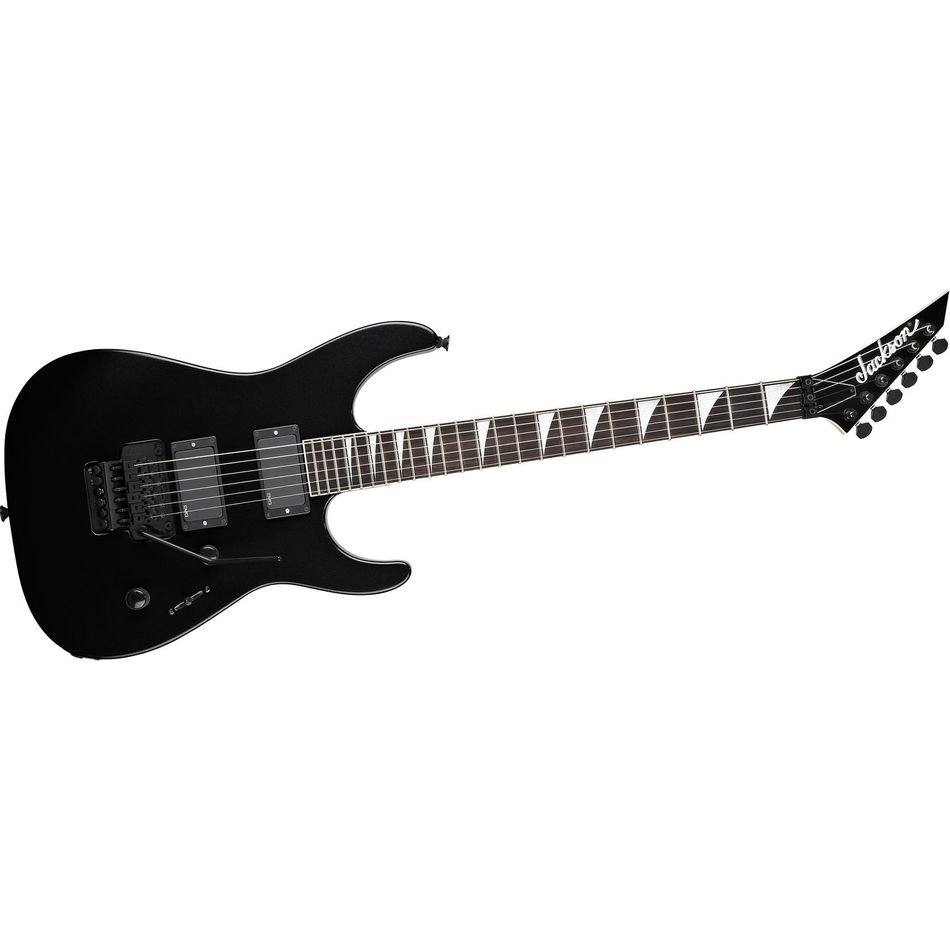 painted black soloist guitar