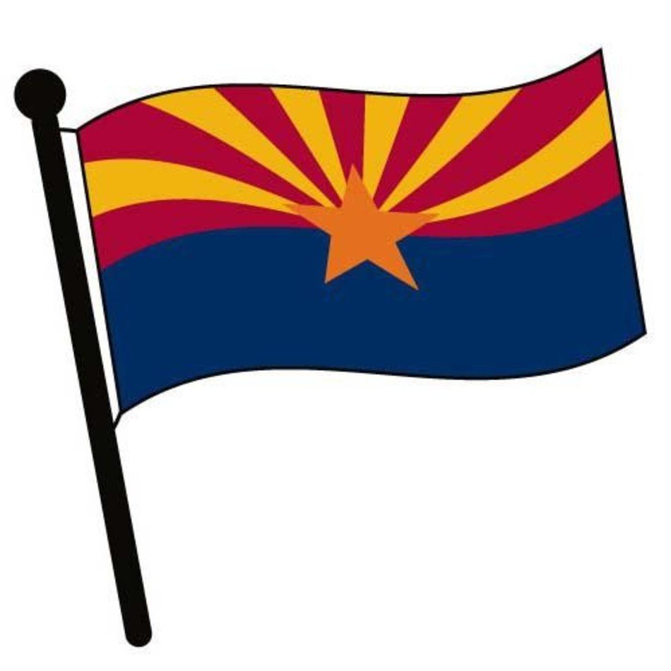 Arizona Waving Flag American Pictures Accessories
