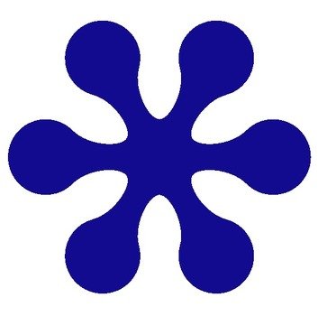 blue retro shape for clipart
