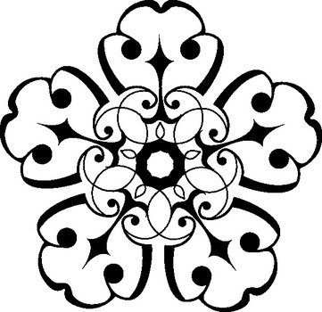 And Black Ornamental Flower At Clkercom Vector
