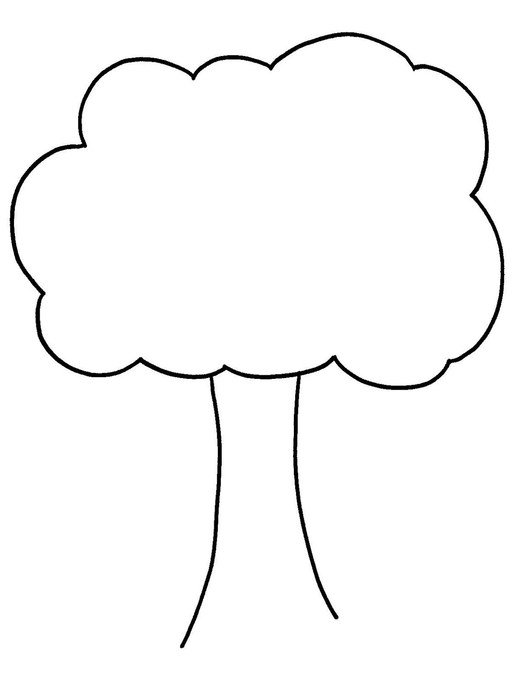 tree outline on a white background