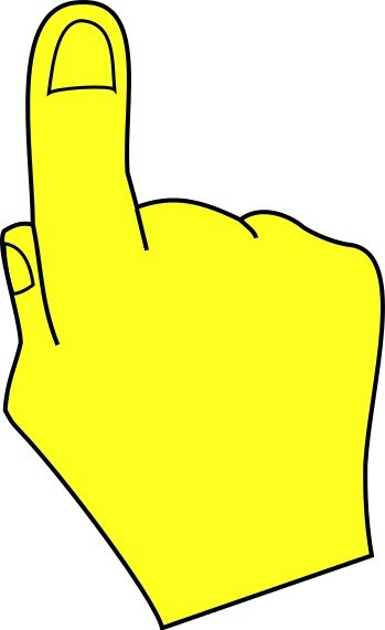 Pointing Down Hand Panda Free Images