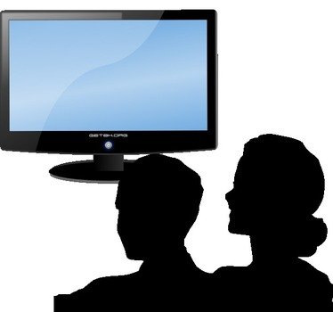 Watching Tv At Clkercom Vector Online Royalty