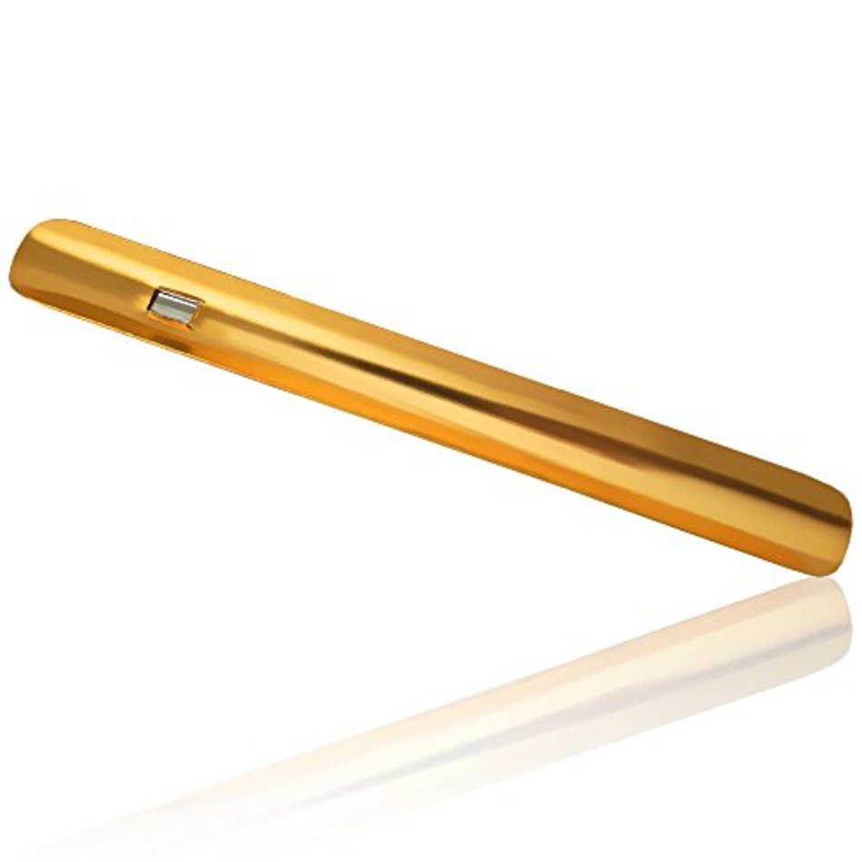 Set Of 12 Gold Aluminium Table Crumber With Chrome Plated Pocke