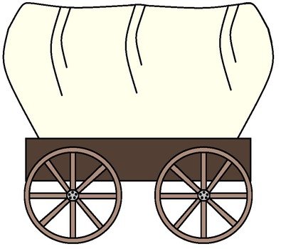 vintage Horse Pulling Wagon, drawing