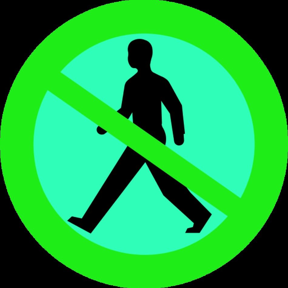 No Entry Sign With A Man Vector