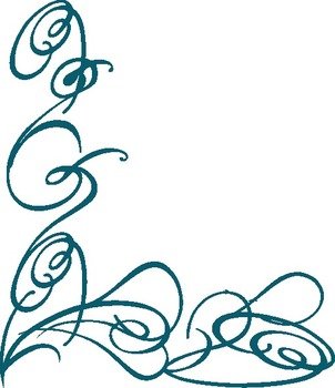 Decorative Swirl Dark Teal At Clkercom Vector N2
