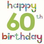 Happy 60th Birthday, colorful Card