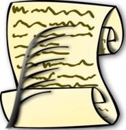 Scroll And Feather At Clkercom Vector Online