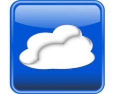 Weather Clouds Cloudy Button Glossy Shiny Square
