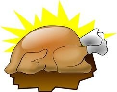 Clipart of Cooked Turkey