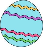 blue Easter Egg drawing