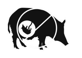 prohibition sign on pregnant pig symbol