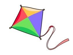 clipart of the colorful kite