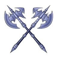 Silver Crossed Axes Cufflinks