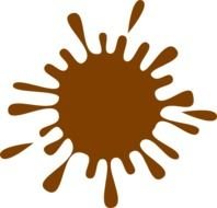 Ink Splash With Drops Brown At Clkercom Vector clipart