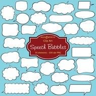 Speech Bubbles Ca011 Instant Download By Jazzypatterns