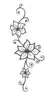 Pretty Flower Vine drawing
