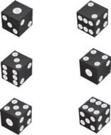 Clip Art Of Black Dice Numbers