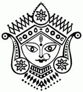 Goddess Durga drawing