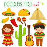 Hola Mexico Digital For Scrapbooking Card Making Cupcake